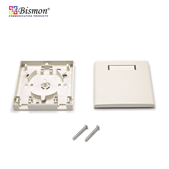 กล่องพักสาย Fiber optic FTTH Wall Outlet Box 2/4 Core SC/LC (กล่องเปล่า)